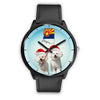 Cute Bichon Frise On Christmas Arizona Wrist Watch-Free Shipping