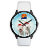 Cute Bichon Frise On Christmas Arizona Wrist Watch-Free Shipping