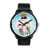 Cute Bichon Frise On Christmas Arizona Wrist Watch-Free Shipping