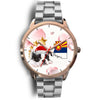 Boston Terrier On Christmas Arizona Golden Wrist Watch-Free Shipping