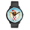 Boxer Dog On Christmas Alabama Wrist Watch-Free Shipping