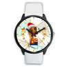 Boxer Dog On Christmas Arizona Wrist Watch-Free Shipping