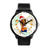 Boxer Dog On Christmas Arizona Wrist Watch-Free Shipping