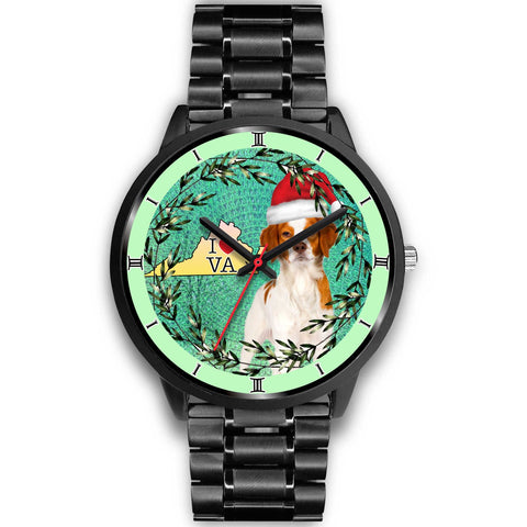 Lovely Brittany Dog Virginia Christmas Special Wrist Watch-Free Shipping