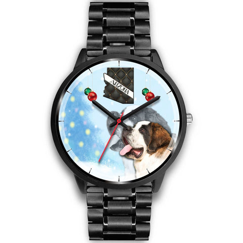 Cute St. Bernard Arizona Christmas Special Wrist Watch-Free Shipping