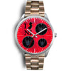 German Shepherd On Red New Jersey Christmas Special Wrist Watch-Free Shipping