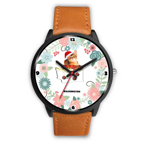 Abyssinian Cat Washington Christmas Special Wrist Watch-Free Shipping