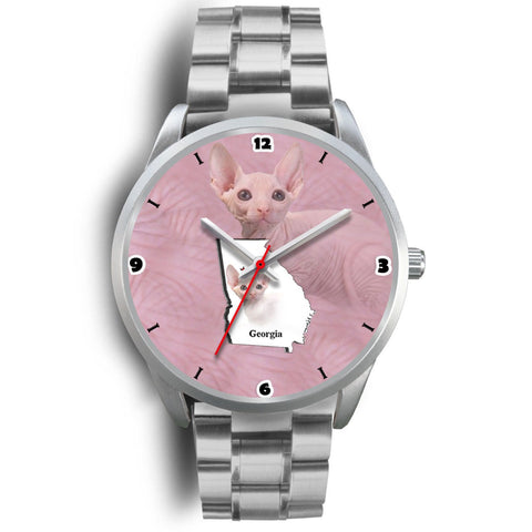 Sphynx Cat Georgia Christmas Special Wrist Watch-Free Shipping