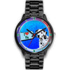 Dalmatian Dog On Blue Pennsylvania Christmas Special Wrist Watch-Free Shipping