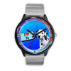 Dalmatian Dog On Blue Pennsylvania Christmas Special Wrist Watch-Free Shipping