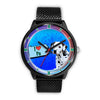 Dalmatian Dog On Blue Pennsylvania Christmas Special Wrist Watch-Free Shipping