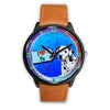 Dalmatian Dog On Blue Pennsylvania Christmas Special Wrist Watch-Free Shipping