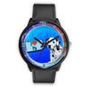 Dalmatian Dog On Blue Pennsylvania Christmas Special Wrist Watch-Free Shipping