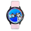 Dalmatian Dog On Blue Pennsylvania Christmas Special Wrist Watch-Free Shipping