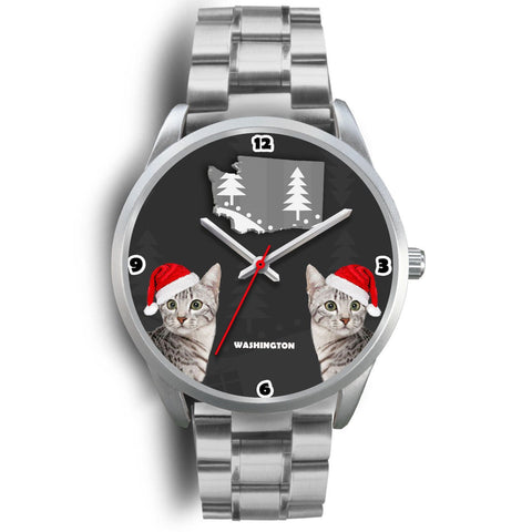 Egyptian Mau Cat Washington Christmas Special Wrist Watch-Free Shipping