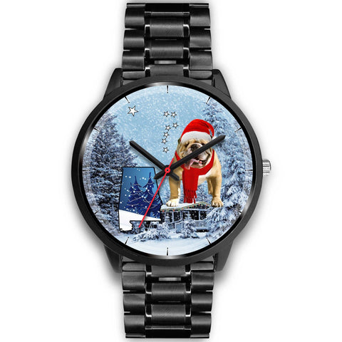 Cute Bulldog Alabama Christmas Special Wrist Watch-Free Shipping