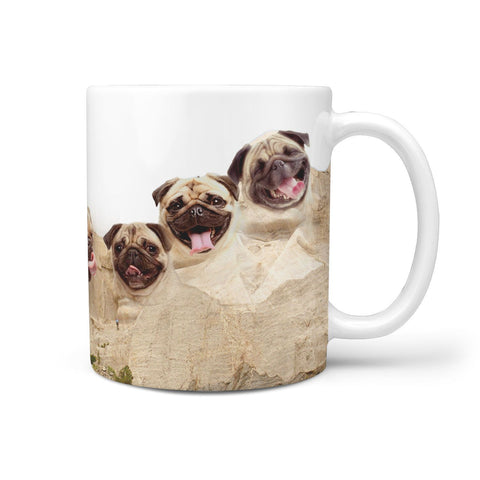 Cute Pug Rushmore Mount Print 360 Mug