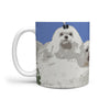 Maltese Dog Rushmore Mount Print 360 White Mug