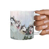 Siberian Husky Dog Mount Rushmore Print 360 Mug