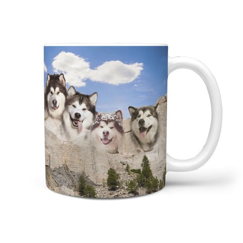 Alaskan Malamute Mount Rushmore Print 360 Mug
