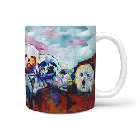 Maltese Dog Art Mount Rushmore Print 360 Mug-Free Shipping