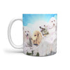 Cute Poodle Dog Print Mount Rushmore 360 White Mug