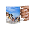 Australian Shepherd Dog Mount Rushmore Print 360 White Mug