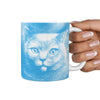 Amazing Russian Blue Cat Print 360 White Mug