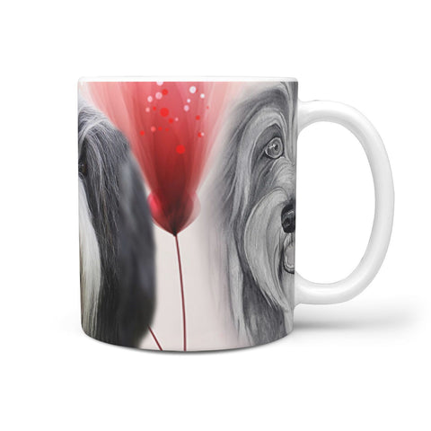 Bearded Collie Print 360 White Mug