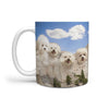 Bichon Frise Mount Rushmore Print 360 White Mug