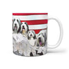 Bearded Collie Mount Rushmore Print 360 White Mug-Free Shipping