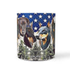 Doberman Pinscher Mount Rushmore Print 360 White Mug