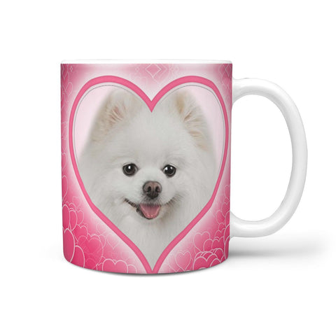 Pomeranian Dog Print 360 White Mug