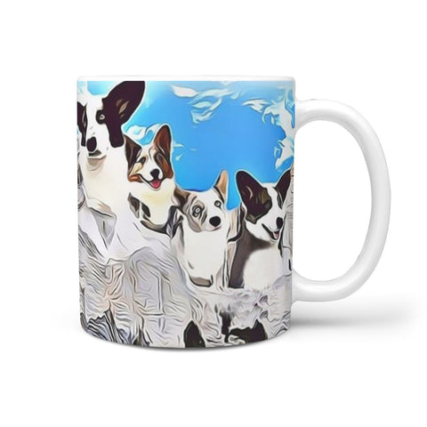 Cardigan Welsh Corgi Mount Rushmore Print 360 White Mug