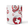 Golden Retriever Texas Print 360 White Mug