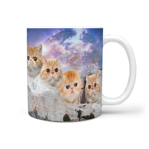 Exotic Shorthair Cat Mount Rushmore Print 360 Mug