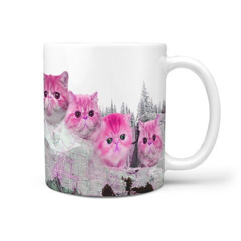 Exotic Shorthair Cat Art Mount Rushmore Print 360 Mug