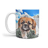 Tibetan spaniel Mount Rushmore Print 360 White Mug