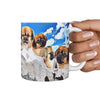 Tibetan spaniel Mount Rushmore Print 360 White Mug