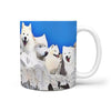 Samoyed Dog Mount Rushmore Print 360 White Mug