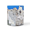 Samoyed Dog Mount Rushmore Print 360 White Mug