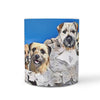 Border Terrier Mount Rushmore Print 360 White Mug