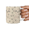 Butterfly Eyes Print 360 White Mug