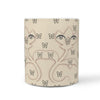 Butterfly Eyes Print 360 White Mug