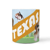 Cute Beagle Texas Print 360 White Mug