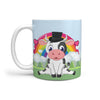 Cute Cow With Rainbow Print 360 White Mug