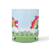 Cute Cow With Rainbow Print 360 White Mug