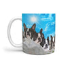 Boston Terrier On Mount Rushmore Print 360 Mug