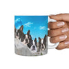 Boston Terrier On Mount Rushmore Print 360 Mug