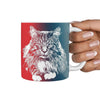 Maine Coon Cat Print 360 White Mug